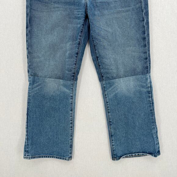 MADEWELL Retro Crop Bootcut Jeans Womens 27 Blue Two Tone Edition High Rise - Picture 9 of 13